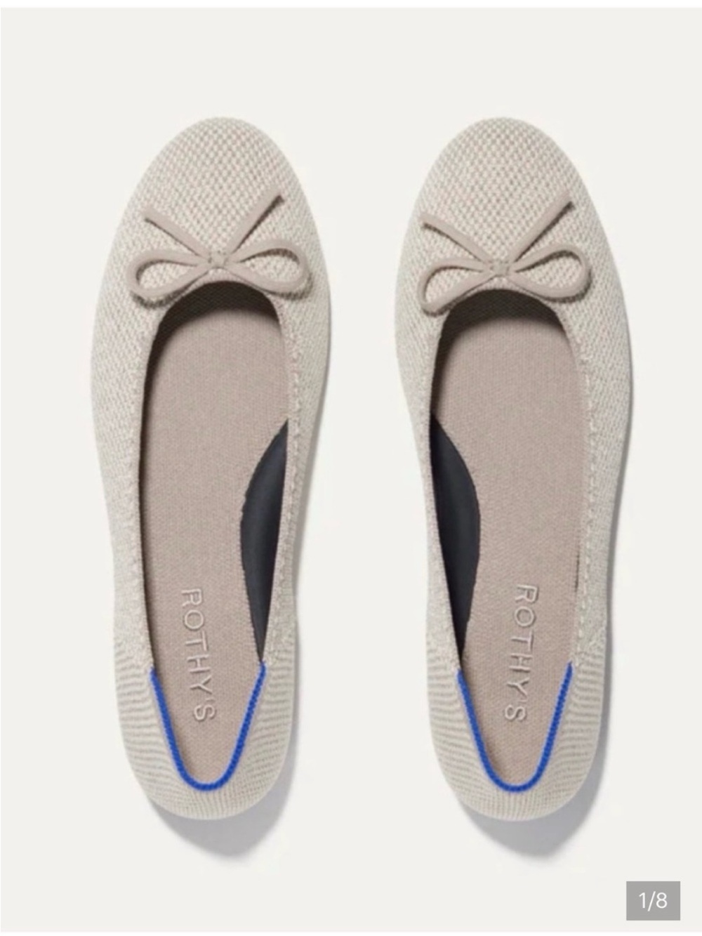 Rothy’s The Ballet Flat Diamond Metallic Size 8.5